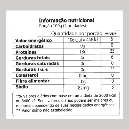 Informação nutricional de Fígado de galinha cozido